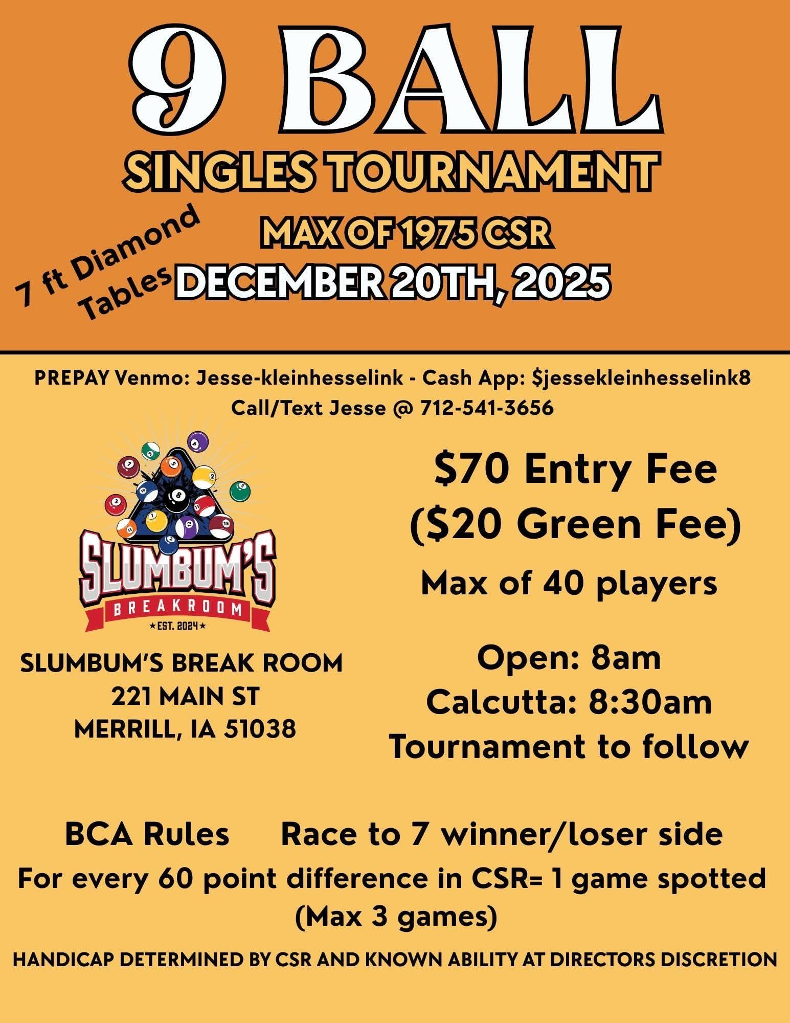 Tournament flyer / rules image